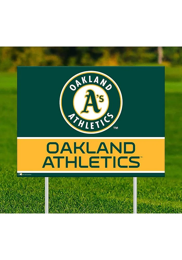 Oakland Athletics Team Yard Sign - Green