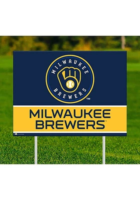 Milwaukee Brewers Team Yard Sign - Navy Blue