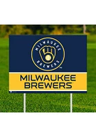 Milwaukee Brewers Team Yard Sign - Navy Blue