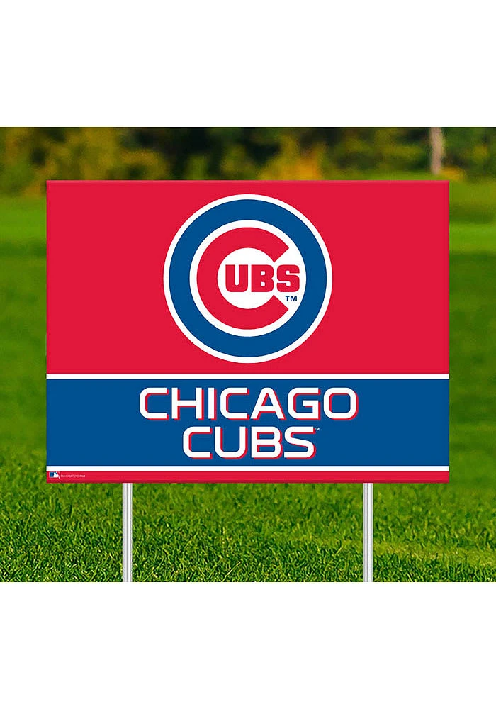 Chicago Cubs Team Yard Sign - Blue