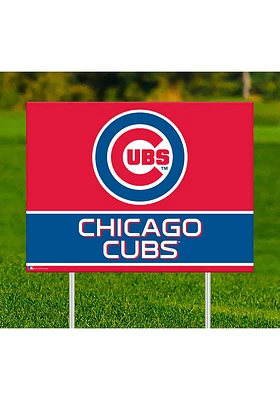 Chicago Cubs Team Yard Sign - Blue