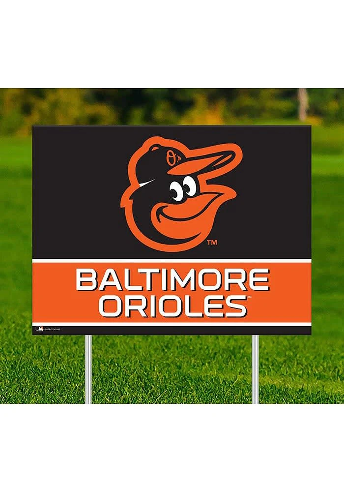 Baltimore Orioles Team Yard Sign - Orange