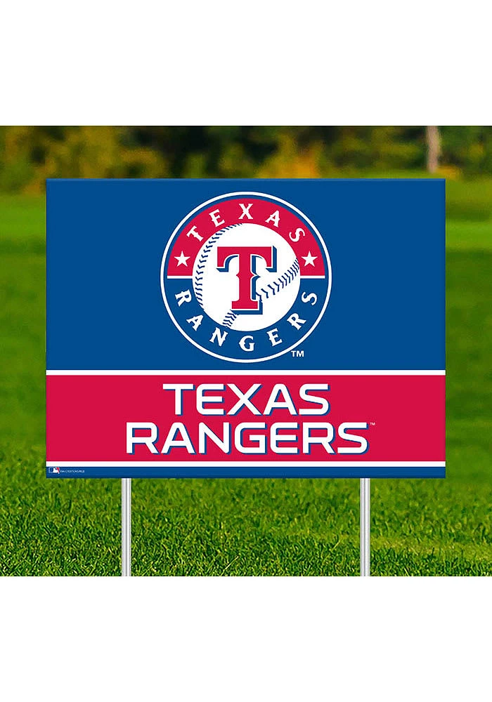Texas Rangers Team Yard Sign - Blue