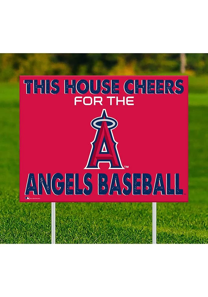 Los Angeles Angels This House Cheers For Yard Sign - Red