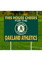 Oakland Athletics This House Cheers For Yard Sign - Green