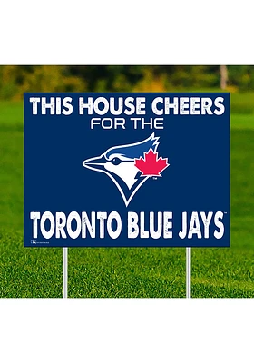 Toronto Blue Jays This House Cheers For Yard Sign - Blue