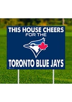 Toronto Blue Jays This House Cheers For Yard Sign - Blue