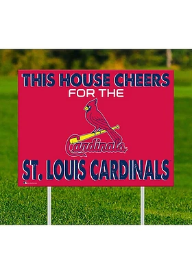 St Louis Cardinals This House Cheers For Yard Sign - Red