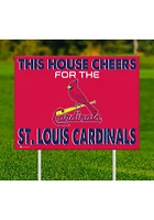 St Louis Cardinals This House Cheers For Yard Sign - Red