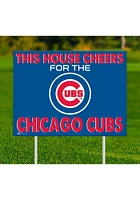 Chicago Cubs This House Cheers For Yard Sign - Blue