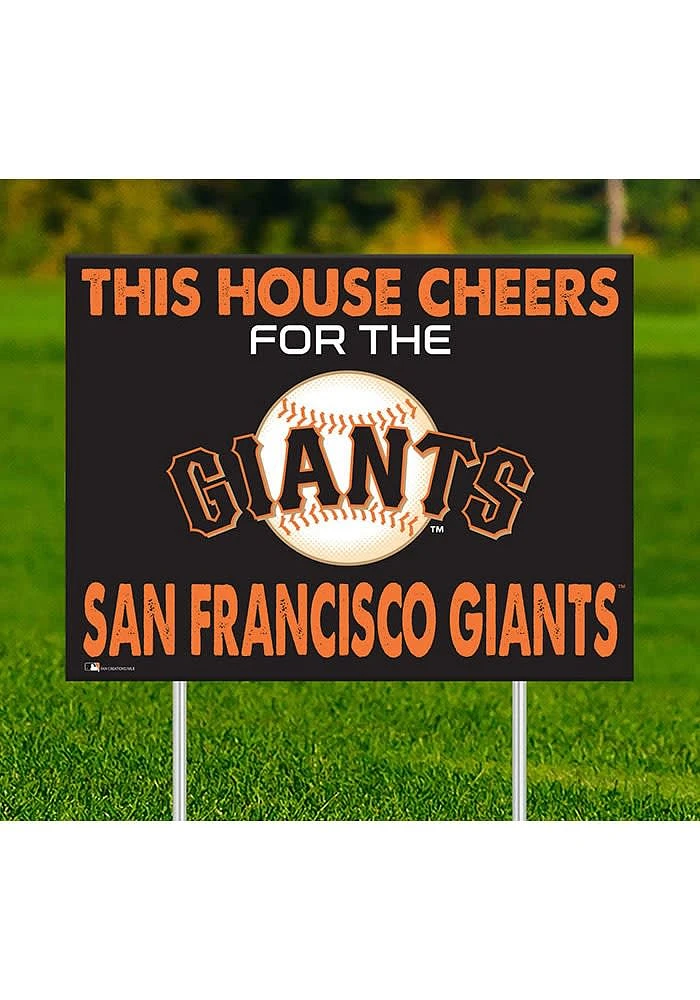 San Francisco Giants This House Cheers For Yard Sign - Orange