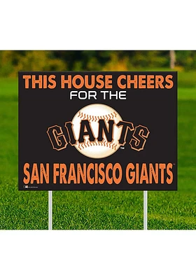 San Francisco Giants This House Cheers For Yard Sign - Orange