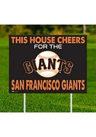 San Francisco Giants This House Cheers For Yard Sign - Orange