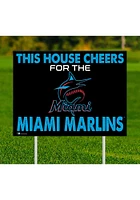 Miami Marlins This House Cheers For Yard Sign - Blue