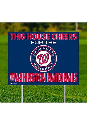Washington Nationals This House Cheers For Yard Sign - Red