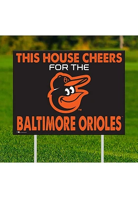 Baltimore Orioles This House Cheers For Yard Sign - Orange