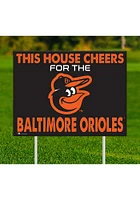 Baltimore Orioles This House Cheers For Yard Sign - Orange