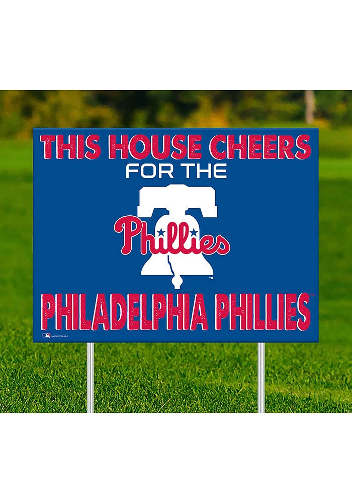 Philadelphia Phillies This House Cheers For Yard Sign - Red