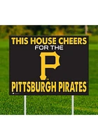 Pittsburgh Pirates This House Cheers For Yard Sign - Black