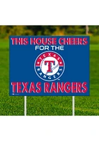 Texas Rangers This House Cheers For Yard Sign - Blue