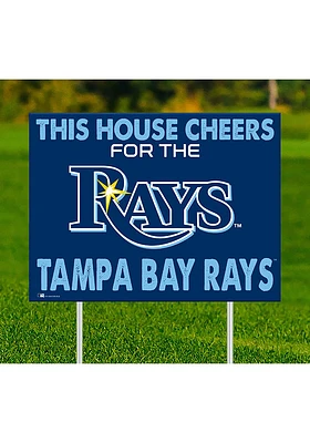 Tampa Bay Rays This House Cheers For Yard Sign - Blue