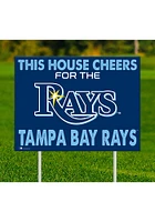 Tampa Bay Rays This House Cheers For Yard Sign - Blue