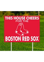 Boston Red Sox This House Cheers For Yard Sign - Red