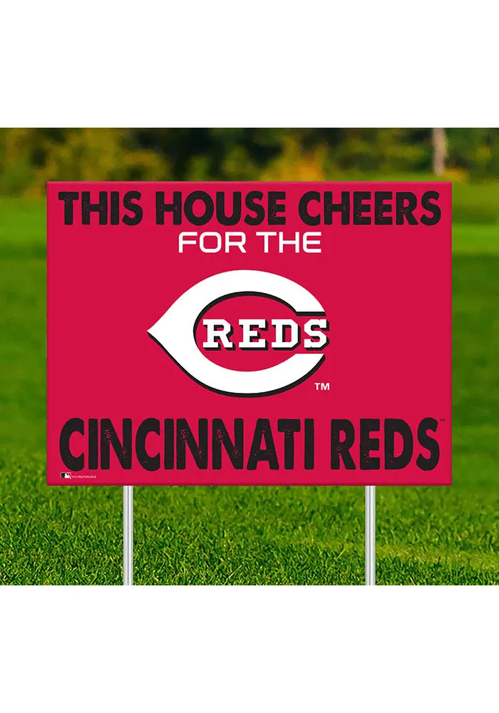 Cincinnati Reds This House Cheers For Yard Sign