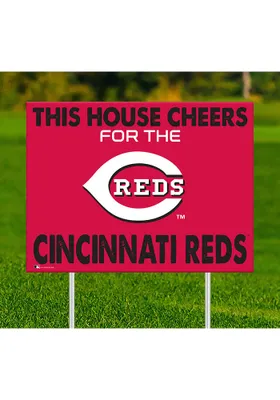 Cincinnati Reds This House Cheers For Yard Sign