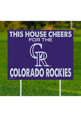 Colorado Rockies This House Cheers For Yard Sign - Purple