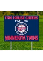 Minnesota Twins This House Cheers For Yard Sign - Blue