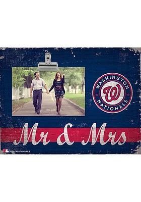Washington Nationals Mr and Mrs Clip Picture Frame