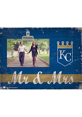 Kansas City Royals Mr and Mrs Clip Picture Frame - Blue