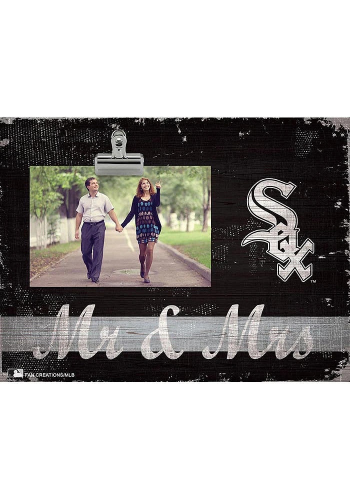 Chicago White Sox Mr and Mrs Clip Picture Frame