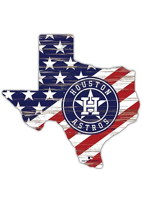 Houston Astros 12 Inch USA State Cutout Sign