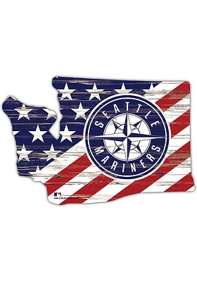 Seattle Mariners 12 Inch USA State Cutout Sign