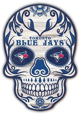 Toronto Blue Jays 12 Inch Sugar Skull Sign