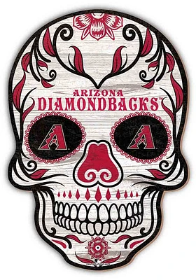 Arizona Diamondbacks 12 Inch Sugar Skull Sign
