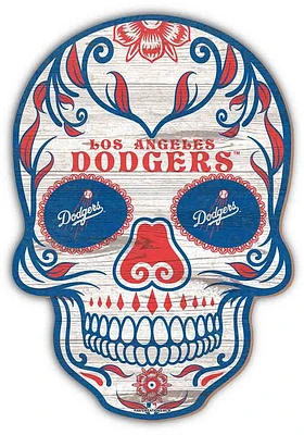 Los Angeles Dodgers 12 Inch Sugar Skull Sign