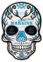 Miami Marlins 12 Inch Sugar Skull Sign