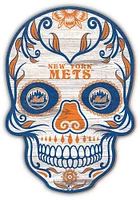 New York Mets 12 Inch Sugar Skull Sign