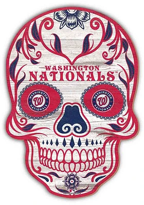 Washington Nationals 12 Inch Sugar Skull Sign