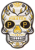 Pittsburgh Pirates 12 Inch Sugar Skull Sign