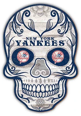 New York Yankees 12 Inch Sugar Skull Sign
