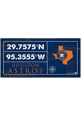Houston Astros Horizontal Coordinate Sign