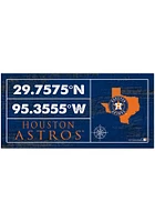 Houston Astros Horizontal Coordinate Sign