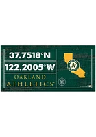 Oakland Athletics Horizontal Coordinate Sign