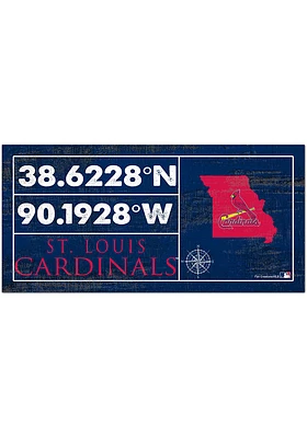 St Louis Cardinals Horizontal Coordinate Sign