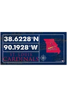 St Louis Cardinals Horizontal Coordinate Sign