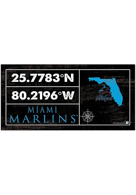 Miami Marlins Horizontal Coordinate Sign